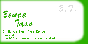 bence tass business card